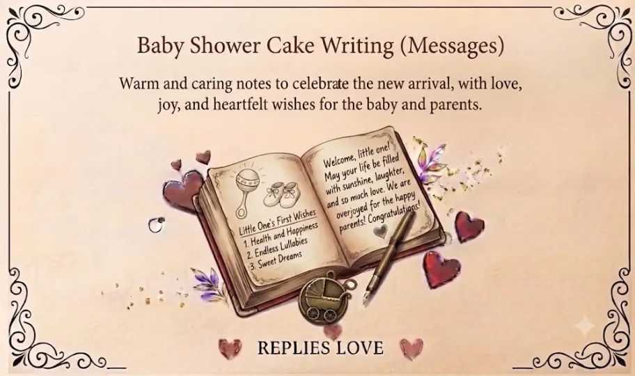 Baby Shower Cake Writing