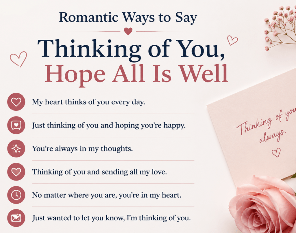 Best Hope All Is Well Messages to Brighten Someone's Day 6 Romantic Ways to Say “Thinking of You, Hope All Is Well”