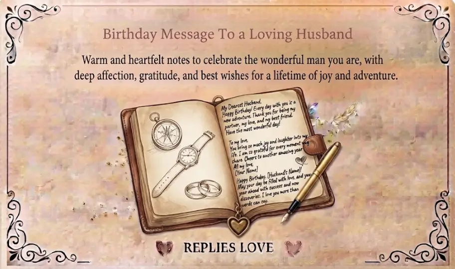 Home 6 Birthday Message to a Loving Husband from the Heart