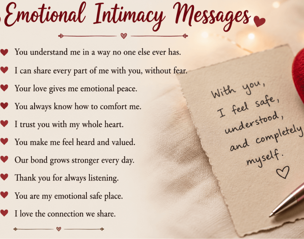 Deep and Intimate Love Messages from the Heart 5 Emotional Intimacy Messages