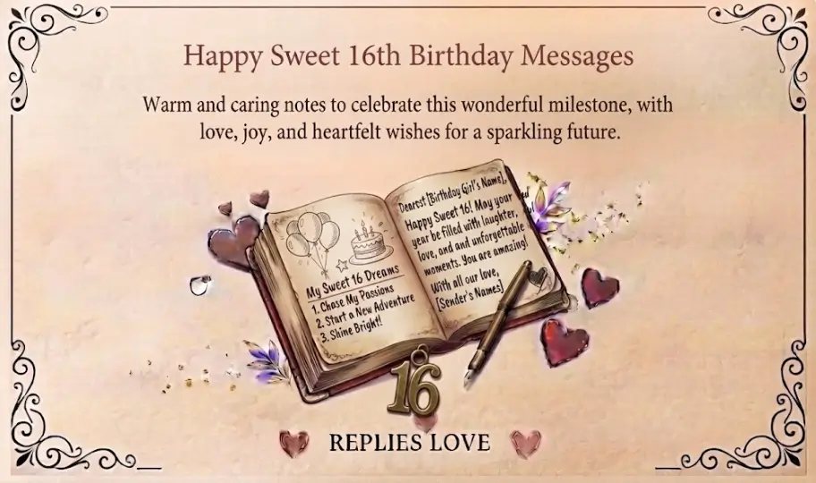 Home 2 Happy Sweet 16th Birthday Messages That Make Her Smile
