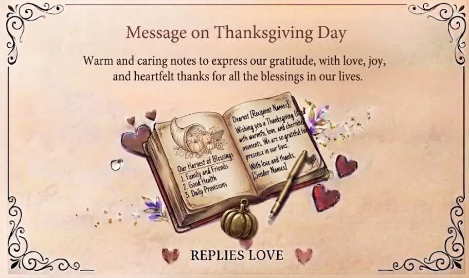 Home 3 Message on Thanksgiving Day: Grateful Wishes to Share